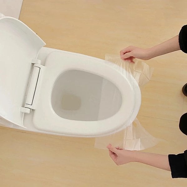 👍Faites attention à l'hygiène et à la santé✅Housse de siège de toilette jetable en plastique biodégradable📢📢50 % de réduction!!!