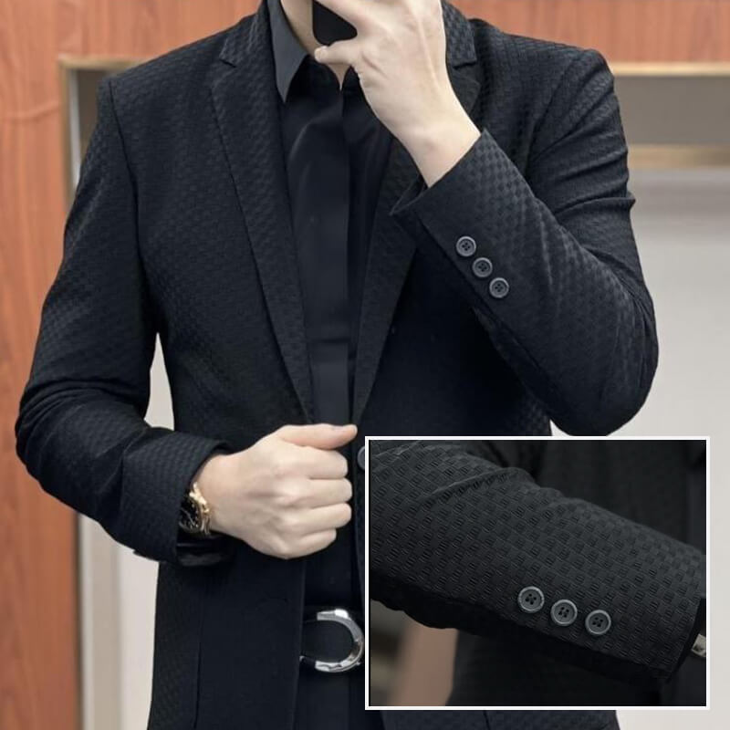 Waffle high stretch suit jacket