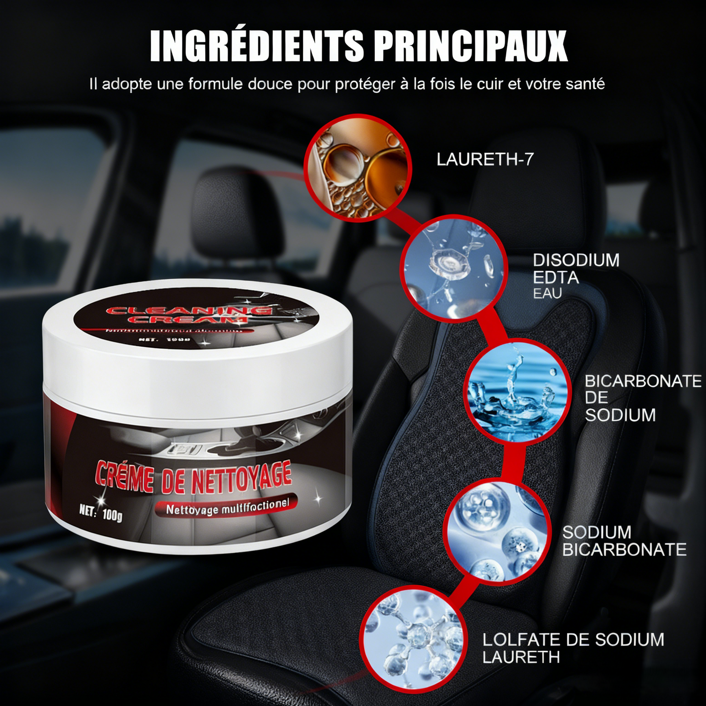 🚗 ACHETEZ-EN 2, OBTENEZ-EN 1 GRATUITEMENT ! ✨ Brosse d'entretien multi-usage pour cuir - Réparez facilement les rayures sur le cuir 🧼