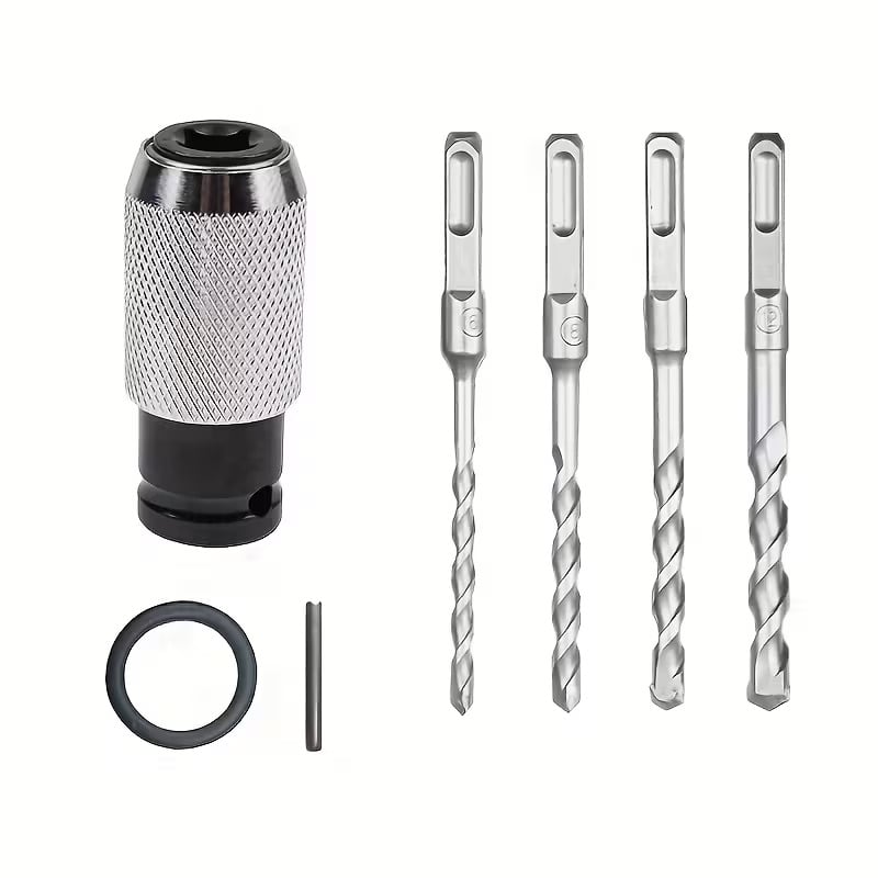 🔨 ACHETEZ 2, OFFERT 1 ! 🎁 Adaptateur pour Marteau Perforateur – Compatibilité Universelle, Fixation Rapide & Idéal avec Jeu de Forets à Percussion ⚙️📦