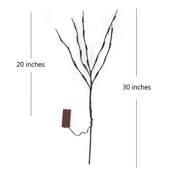 🌟Lumières LED en forme de branche de saule à piles