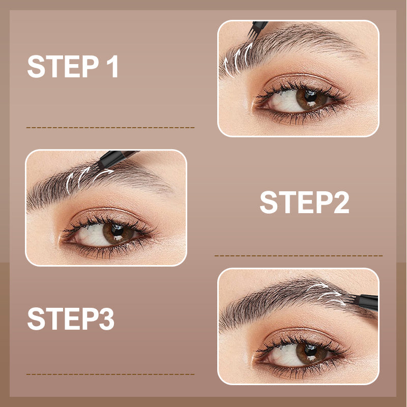 Stylo de maquillage des sourcils précis à 4 pointes pour des sourcils naturels