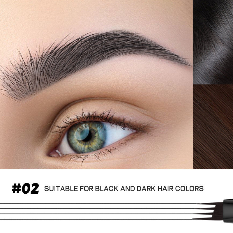 Stylo de maquillage des sourcils précis à 4 pointes pour des sourcils naturels