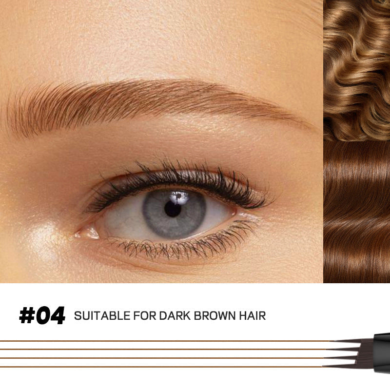 Stylo de maquillage des sourcils précis à 4 pointes pour des sourcils naturels