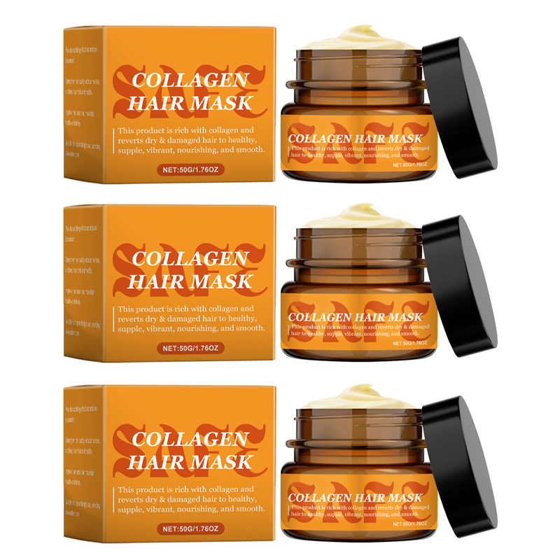 💆♀️ 50 % DE RÉDUCTION EN CE MOMENT ! ✨ Masque capillaire au collagène pour cheveux secs et abîmés – renforce, répare et hydrate – idéal pour les cheveux ternes, fragiles et sans vie 💛