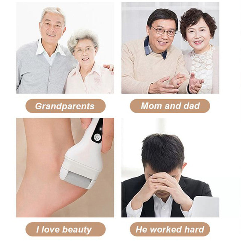 🔋🦶Exfoliateur électrique rechargeable pour les pieds🌟 Exfolie en douceur, lisse les pieds, indispensable pour les pédicures à domicile !