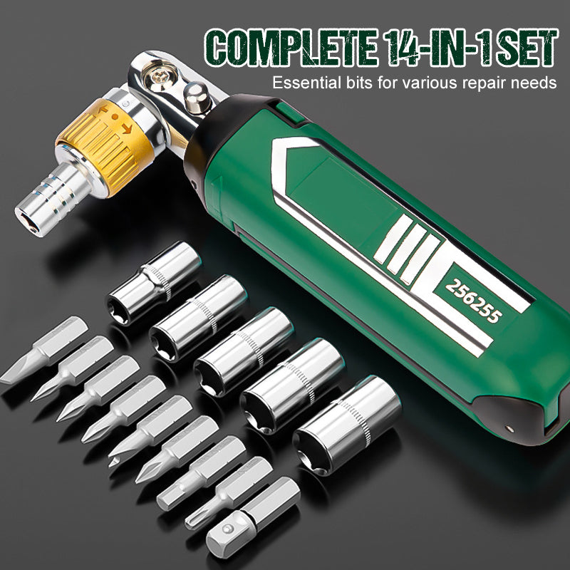 🛠️ ACHETEZ 2 - RECEVEZ 1 GRATUIT ! ✨ Tournevis à Cliquet Réglable 14-en-1 - Multifonction pour Réparations Électroniques, Mécaniques et Domestiques 🔩📦