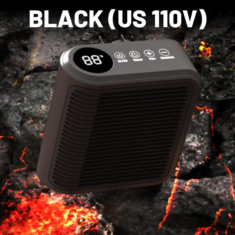 800W Wall Outlet Space Heater with Adjustable Thermostat and Timer