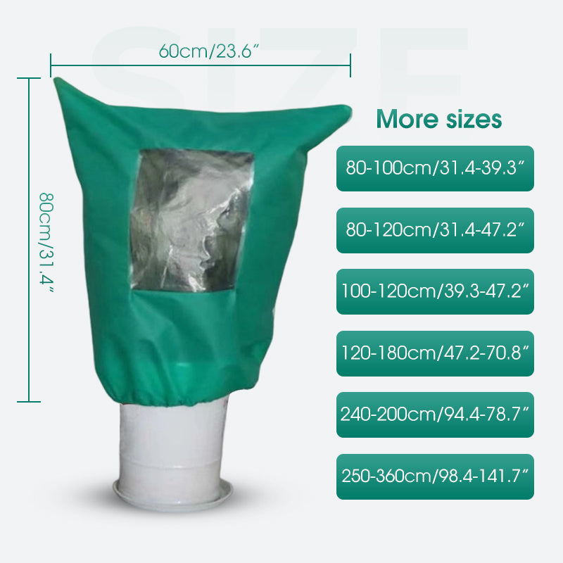 Housse d'hiver anti-gel pour plantes avec fermeture éclair et cordon de serrage