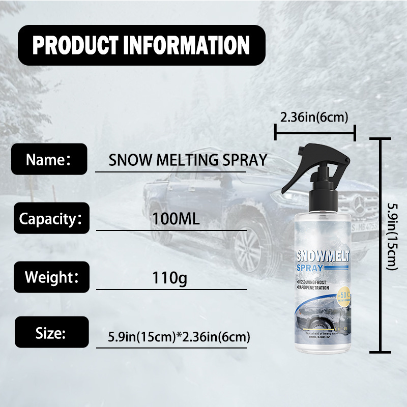 ❄️Spray dégivrant hivernal pour pare-brise de voiture 🚗💨 !