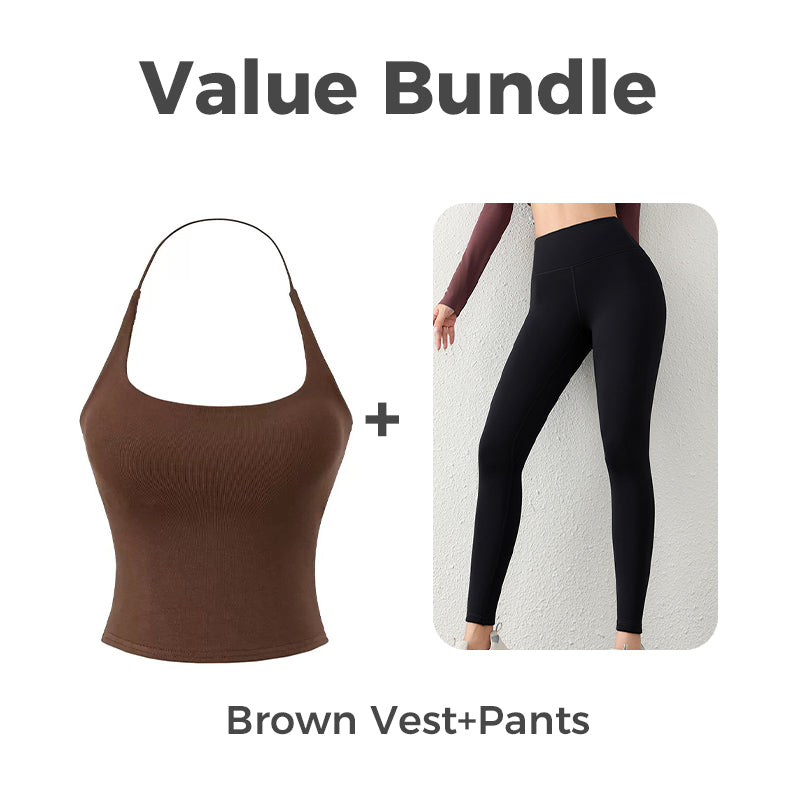 Haut dos nu pour femme avec soutien-gorge intégré