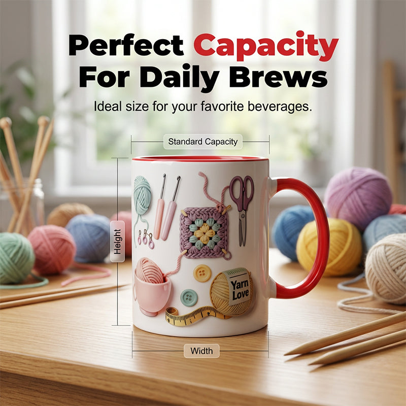 🔥OFFRE SPÉCIALE DU DERNIER JOUR : ⚡PLUS DE 50 000 EXEMPLAIRES VENDUS !🎁🧶Mug « Yarn Love », un cadeau pour les amateurs de loisirs créatifs et les esprits créatifs