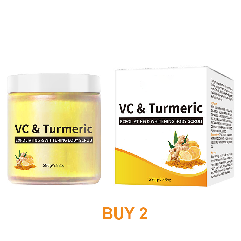 Gommage corporel exfoliant au curcuma et à la vitamine C