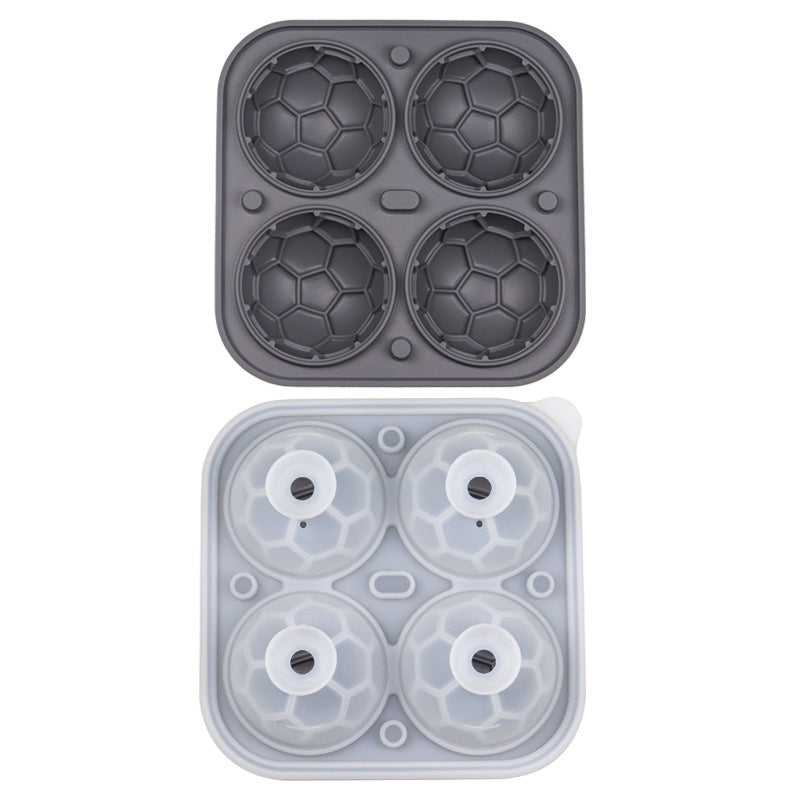 📢📢50 % DE RÉDUCTION !! ⏰ Moule à Glaçons Football Silicone – Boules 5,5cm, Fusion Lente, Design Anti-Fuite, 4 Couleurs, Parfait pour Soirées Match & Cocktails 🥂