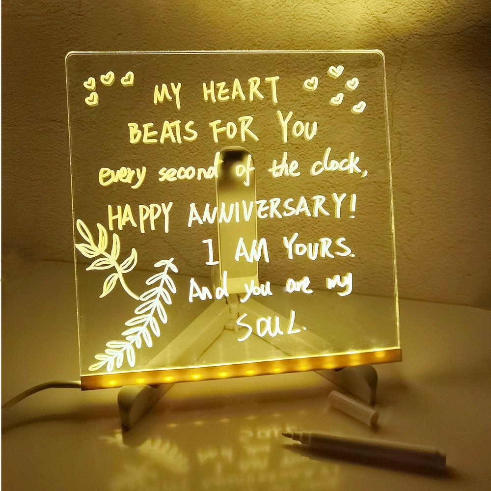 💥💥50% de réduction pour une durée limitée 💥💥🎨 Tableau de notes LED 🎁 Achetez 1 et obtenez 7 stylos de couleur gratuitement
