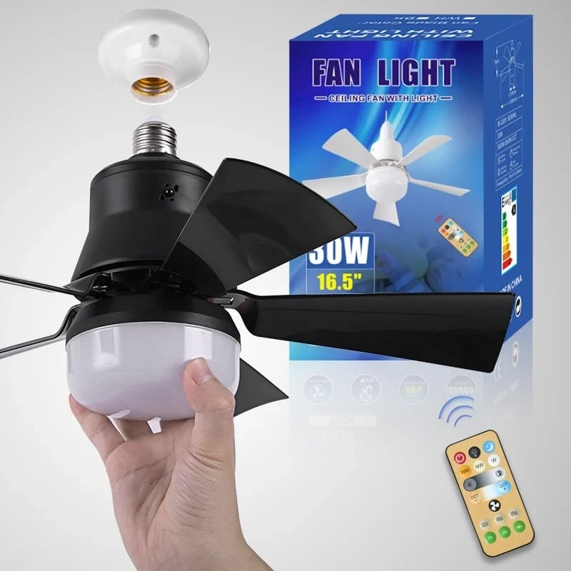 💡🪭 Ventilateur 2 en 1 Portable 2026 | Lumière + Télécommande | Qualité Premium Inégalée ✨