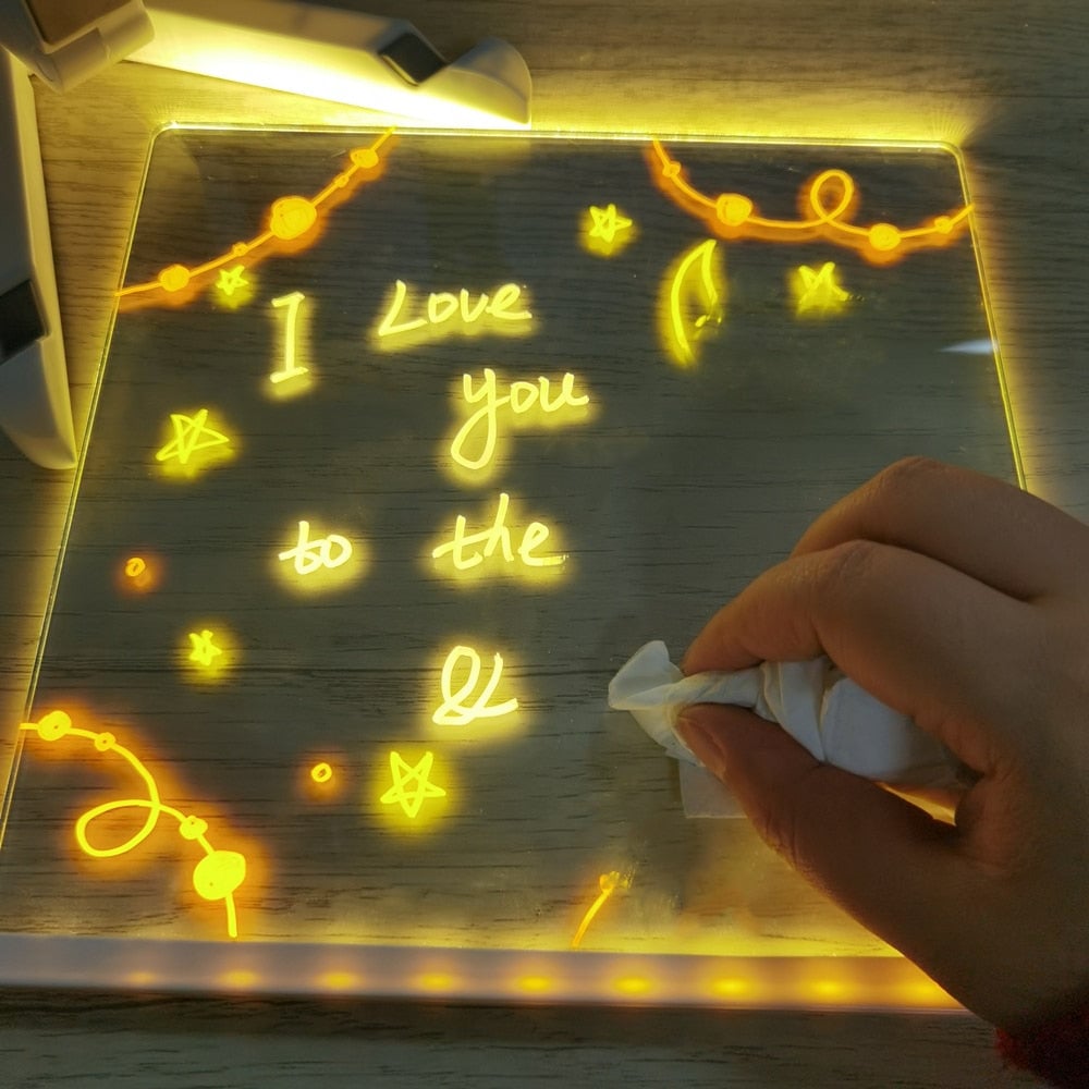 💥💥50% de réduction pour une durée limitée 💥💥🎨 Tableau de notes LED 🎁 Achetez 1 et obtenez 7 stylos de couleur gratuitement
