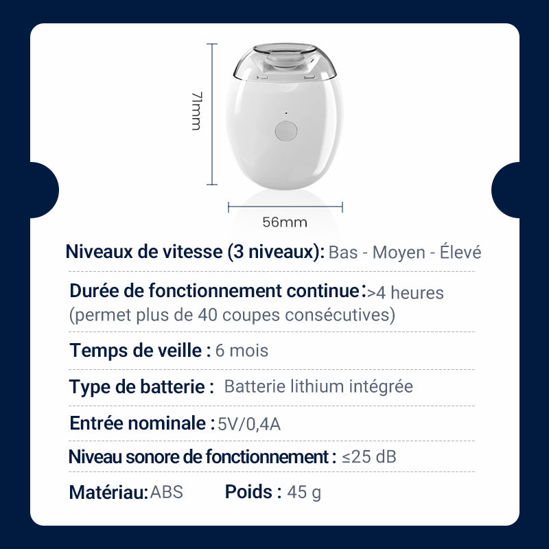 🎄 Offres Spéciales pour Noël 🎄 Lime à ongles automatique universelle pour adultes et enfants