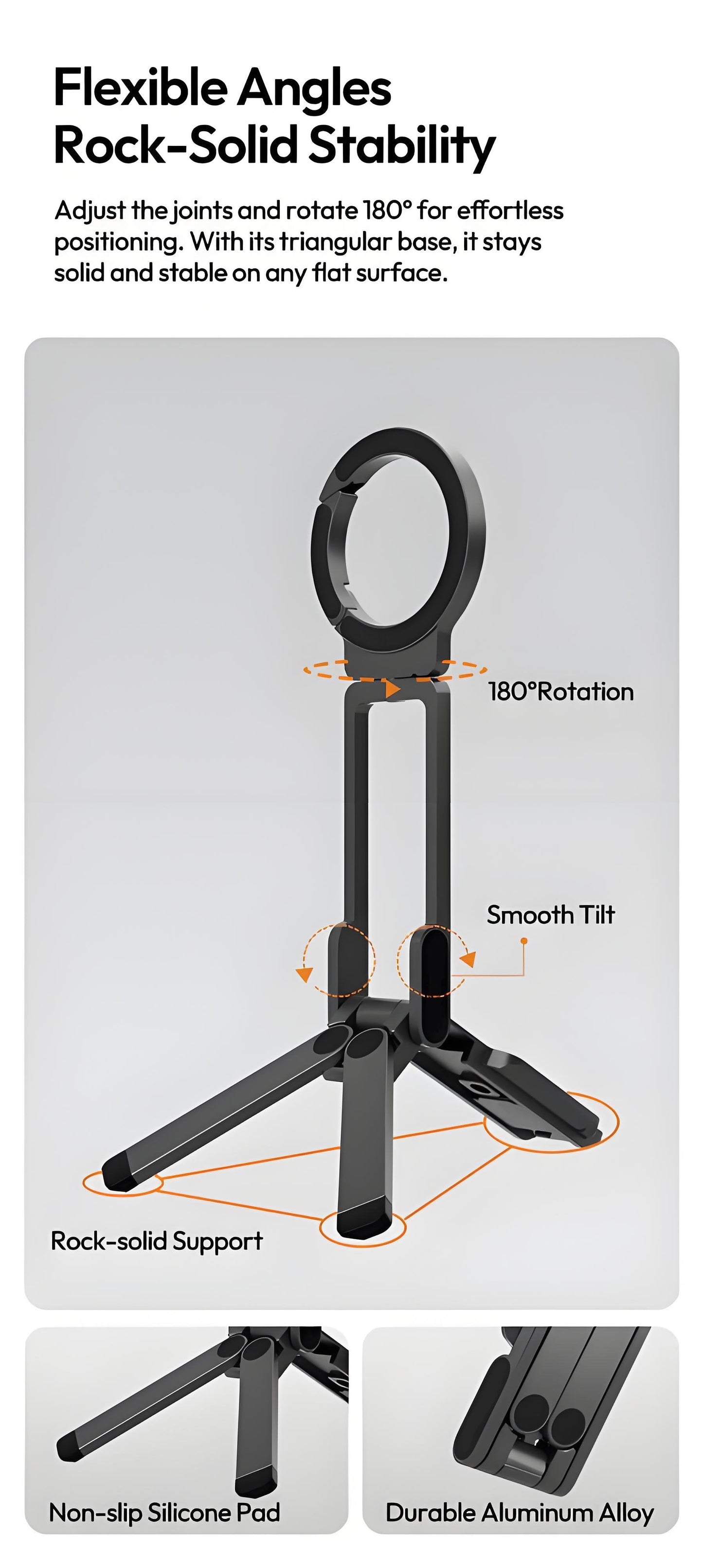 💥Offre à durée limitée : 50 % de réduction🔥⚡ Trépied magnétique puissant pour iPhone