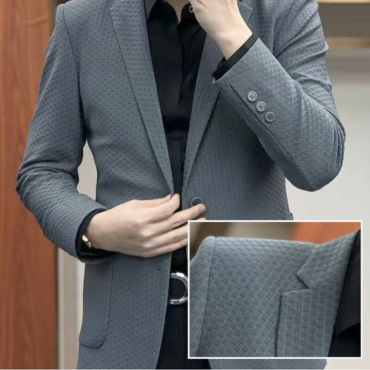 Waffle high stretch suit jacket