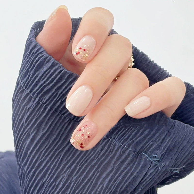 Ice-clear nude water-based nail polish - no baking required, peelable!