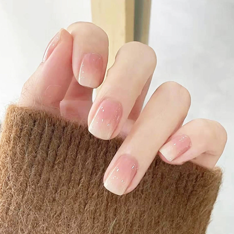 Ice-clear nude water-based nail polish - no baking required, peelable!