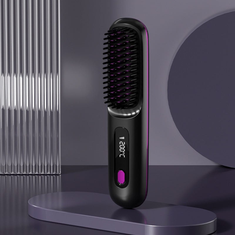 🔥 Offre spéciale : 50 % de réduction 💁‍♀️ Peigne lissant chauffant sans fil en céramique