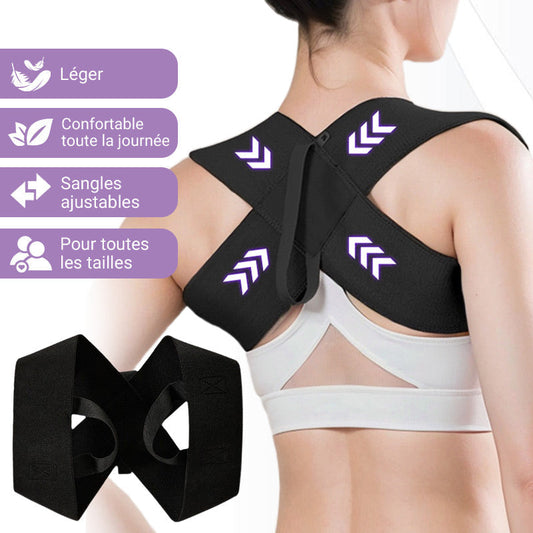 🌟 49% OFF INSTANTANÉ ! 🏆 Correcteur Posture "Tech Magique" - Discret sous les Vêtements, Ajustable et Confortable 💡📦
