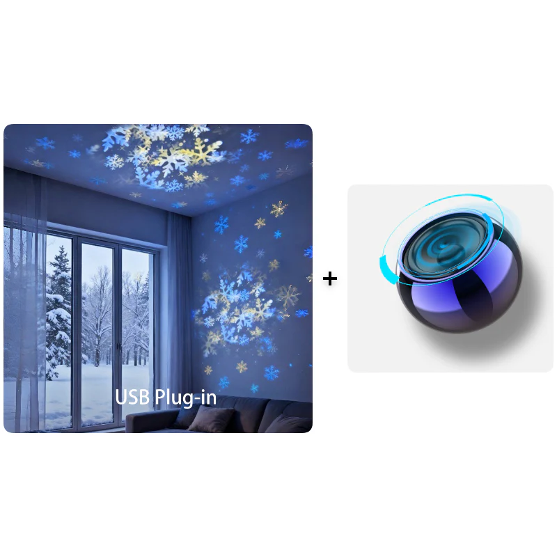 🌈Projecteur de lumière LED rotatif dynamique – Calme et détente pour votre maison. Des lumières douces et changeantes apaisent les nuits agitées.