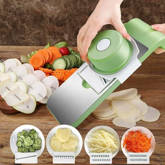 🎁50 % DE RÉDUCTION 🍓 Coupe-légumes multifonctionnel – 5 lames interchangeables, gain de temps & sécurité maximale ✨🥕