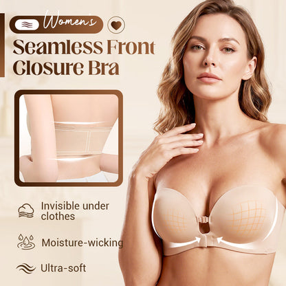 💜Soutien-gorge sans coutures à fermeture avant et bretelles réglables
