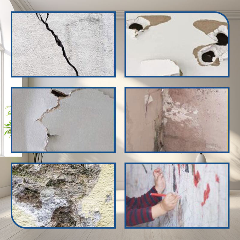 🛠️🏠Kit de réparation de cloisons sèches efficace – Réparez vos murs en quelques minutes ! Kit tout-en-un avec grattoir pour fissures et trous.