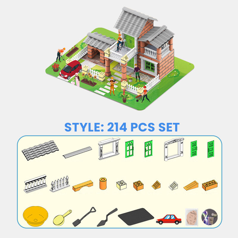 📢📢50 %  DE RÉDUCTION !! ⏰214 pièces - Ensemble de jouets de construction et de simulation à monter soi-même pour enfants🔥🔥