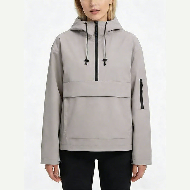 Pull à capuche imprimé léopard avec poche kangourou