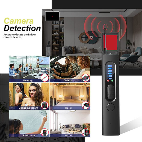 🔥 58% DE RÉDUCTION ! ✨ Détecteur de Caméras Cachées - 6 Niveaux de Sensibilité RF, Portée 10m, Protection de la Vie Privée 📡🛡️