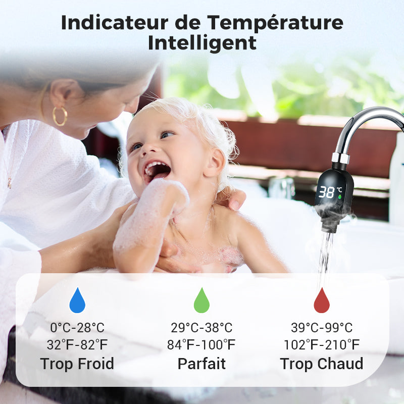 💧 Thermomètre de douche 🌡️ Fini les conjectures - Température instantanée ! 🚿