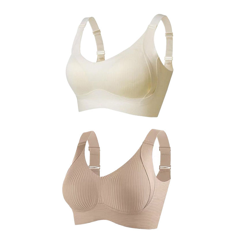 🎁VENTE EXCEPTIONNELLE 2026💕Soutien-gorge sans coutures à rayures subtiles avec soutien en W – Confort et style !