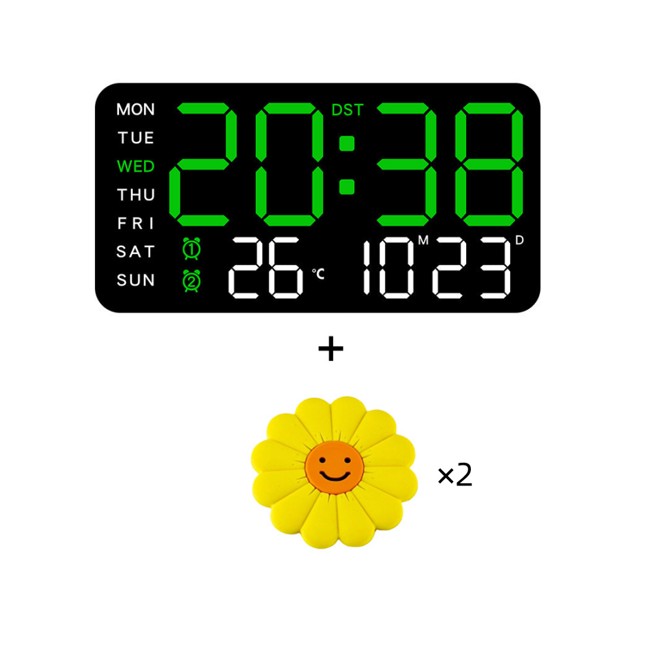 📢📢50 % DE RÉDUCTION !! ⏰Horloge murale numérique LED décorative multifonctionnelle, l'horloge numérique sans limites pour la maison norvégienne moderne.