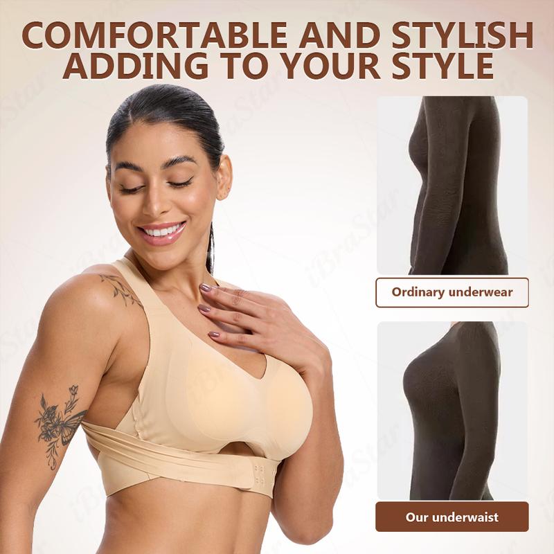 【Correction de la posture】Soutien-gorge de sport sans armatures, doux et respirant - Modèle pour femmes à couverture intégrale