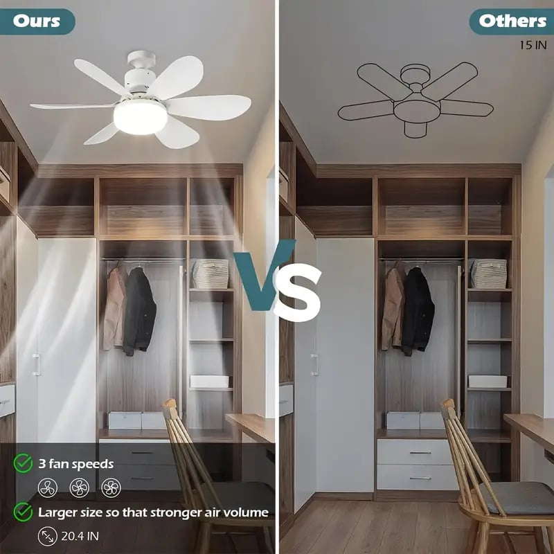 💡🪭 Ventilateur 2 en 1 Portable 2026 | Lumière + Télécommande | Qualité Premium Inégalée ✨