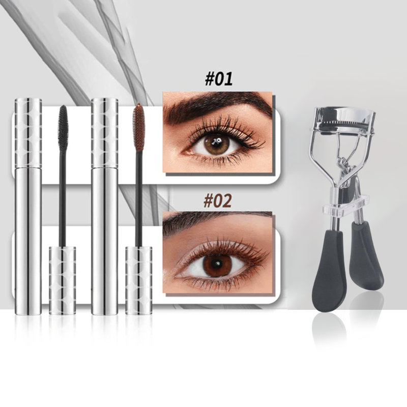 ✨ Duo de mascaras gainants noir et marron pour un maquillage des cils parfait