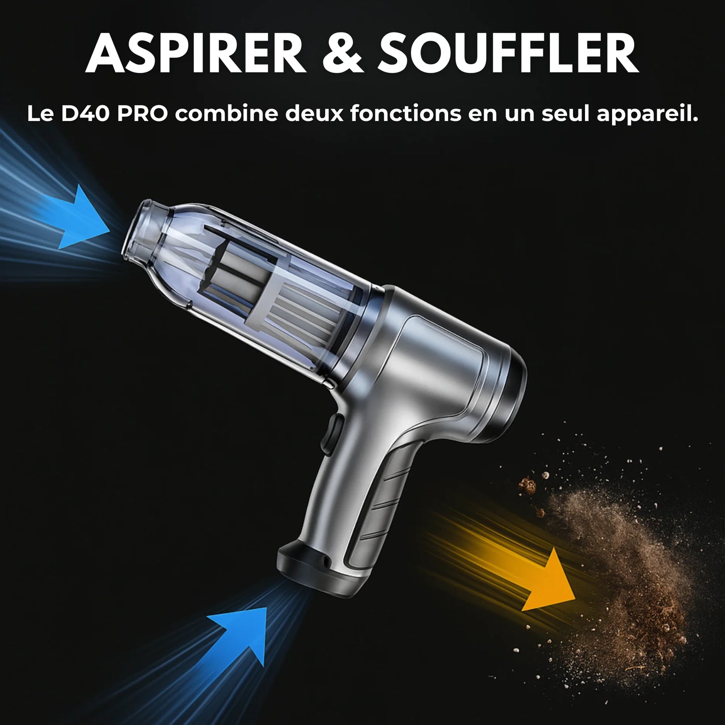 ✨ 66 % DE RÉDUCTION MAINTENANT ! ✨Haute Qualité - Aspirateur Polyvalent de Poche pour Voiture
