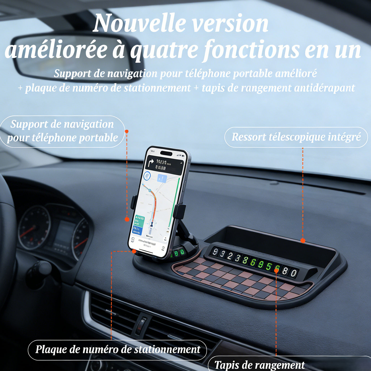 🔥🔥 Support de téléphone portable pour tableau de bord de voiture📢📢3 dernières heures : Grande vente⏰⏰