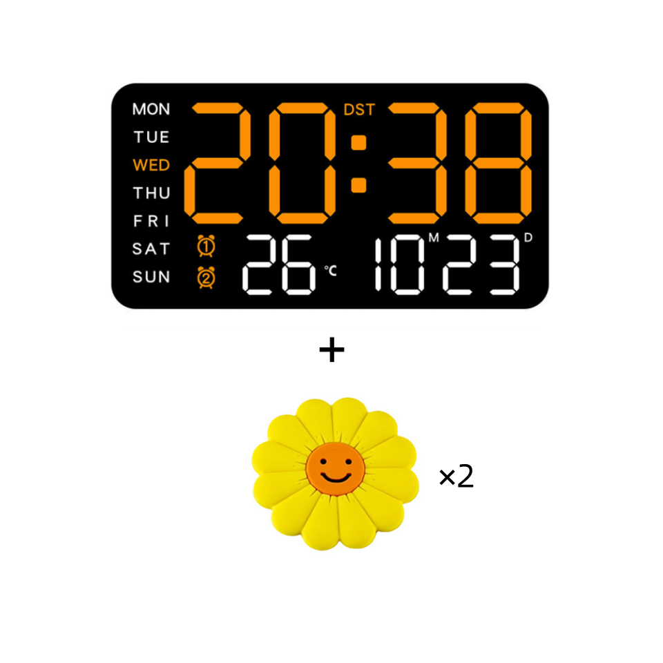 📢📢50 % DE RÉDUCTION !! ⏰Horloge murale numérique LED décorative multifonctionnelle, l'horloge numérique sans limites pour la maison norvégienne moderne.