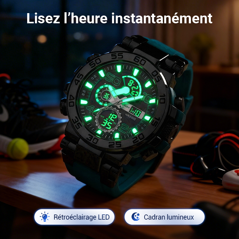 ⌚56 % DE RÉDUCTION✨Montre LED multifonctionnelle🌟Écran numérique étanche, 7 modes sportifs avec surveillance du sommeil🔋