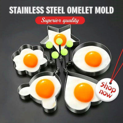 🥳 Rendre la vie amusante  💁 Moules à omelette en acier inoxydable