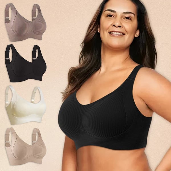 🎁VENTE EXCEPTIONNELLE 2026💕Soutien-gorge sans coutures à rayures subtiles avec soutien en W – Confort et style !