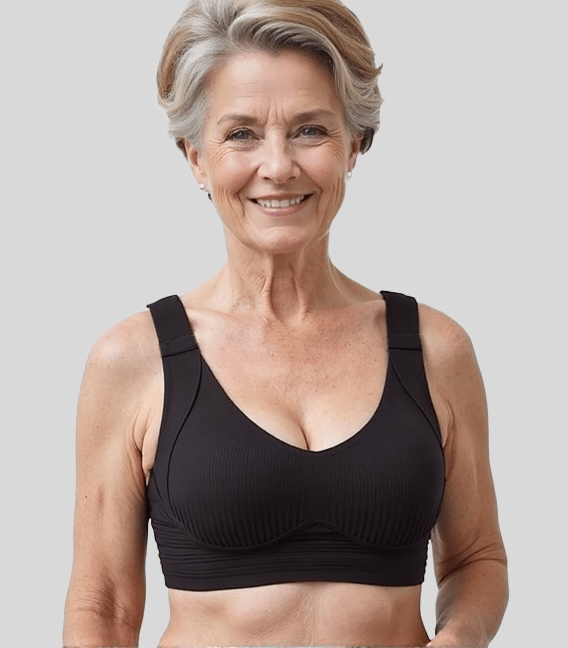 🎁VENTE EXCEPTIONNELLE 2026💕Soutien-gorge sans coutures à rayures subtiles avec soutien en W – Confort et style !