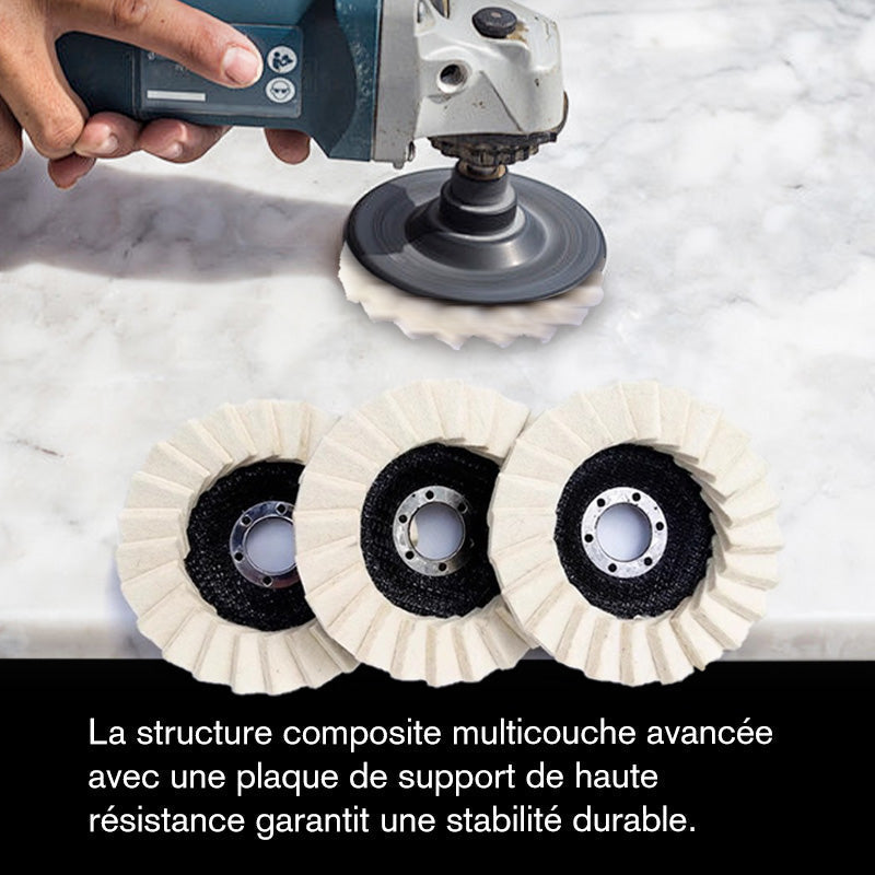🎁Achetez 4 Obtenez 6 Gratuit ✨Disque de Polissage à Lamelles en Feutre de Laine