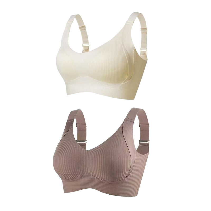 🎁VENTE EXCEPTIONNELLE 2026💕Soutien-gorge sans coutures à rayures subtiles avec soutien en W – Confort et style !